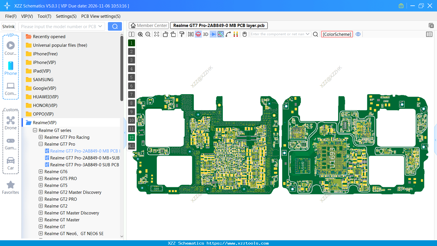 Realme GT7 Pro-2AB849-0 MB PCB Layer